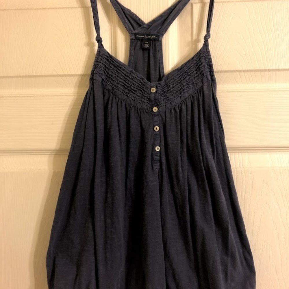 Navy racerback flowy tank